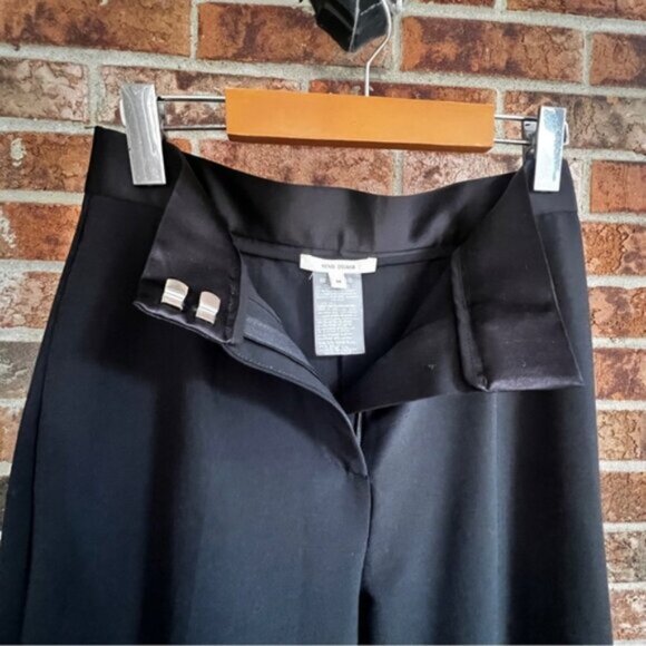 NENSI DOJAKA  BNWOT Satin-trimmed crepe wide-leg pant Made in Italy M - Picture 9 of 16